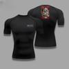 Men Summer Athletic Compression T-Shirt Breathable Quick-Dry High-Elasticity Short Sleeve Tee Bold Frieren Graphic Running Gym