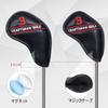 Golf Iron Magnetic Wedge Club Headcovers Colorful 12 Pieces Black Synthetic Leather Covers, Covers, Set, Numbers, (3-9, Pw, Aw, Sw, Lw2),