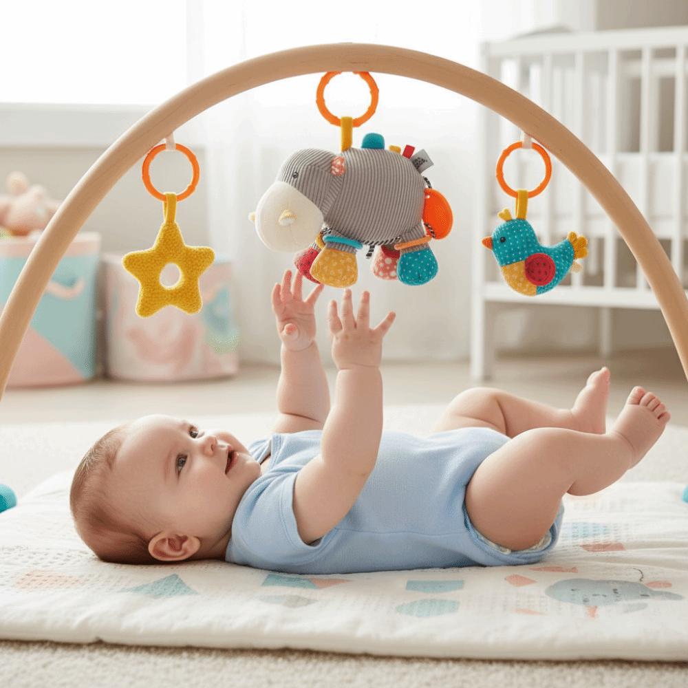 Soft Plush Baby Rattles Cartoon Design Head Protector Pillow Soft Plush Toys For Children