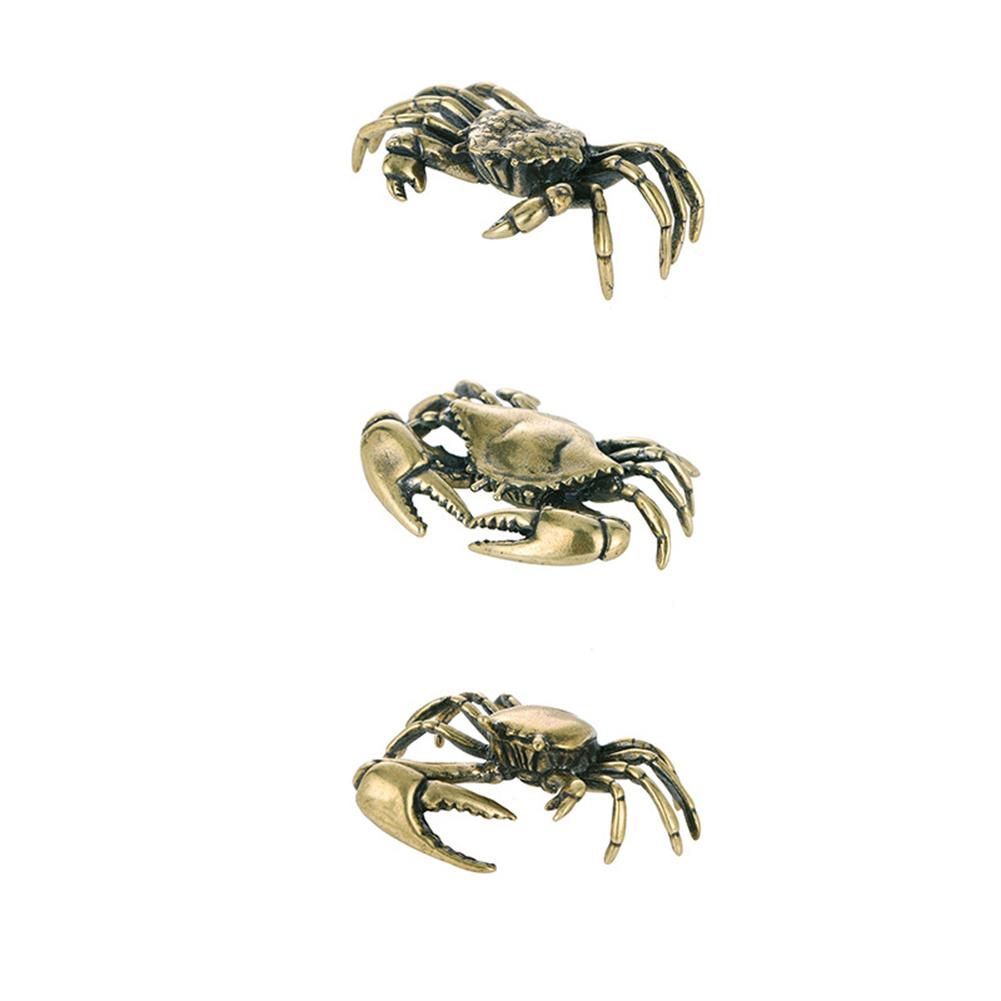 Crab Figurines Statue Sculpture Antique Craftsmanship Brass