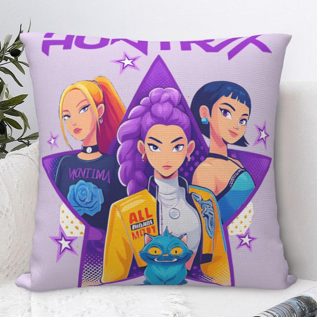 K-pop Охотники на демонов Наволочка Милая Забавная Наволочка Мягкая Графическая Наволочка Чехлы для подушек для Гостиной Стула