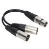 XLR Female To Dual XLR Male Cable Microphone Stereo Balanced Connection Cord for Audio AdapterWhite 0.25m   0.8ft