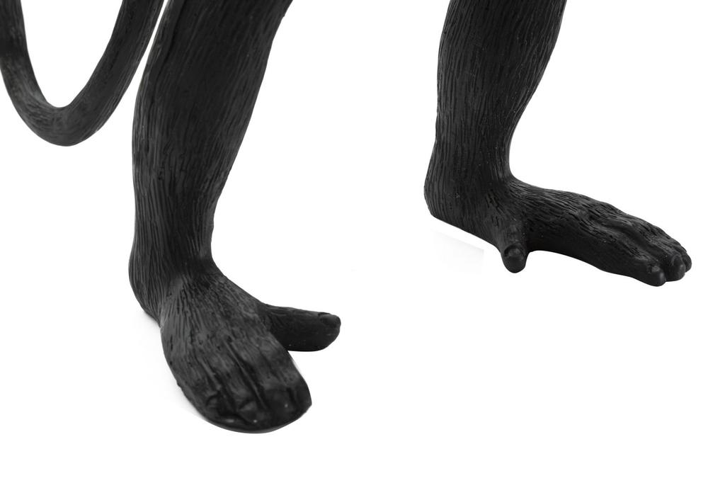 Настольная лампа Обезьяна Черная См Ø 26X34X55