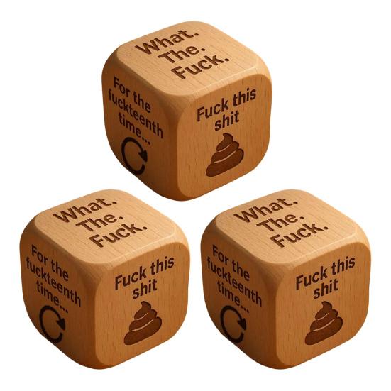 Кубики для снятия стресса в офисе Смешные кубики для работы за столом Деревянные подарки-приколы ручной работы для коллег Юмор на рабочем месте Подарки на Тайного Санту