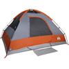 Dome Family Tent for 6 Persons Grey and Orange Waterproof