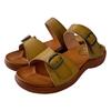 maRe maRe Women's Sandals, Comfortable and Fatigue-Resistant, Made In Japan, Soft Sole, Flat, 2-Way Ankle Strap, Size M, Mustard