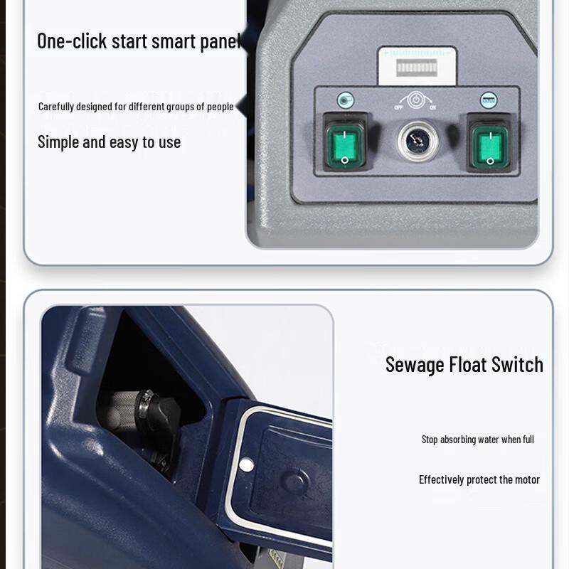 Jie Shi JS500 Industrial Commercial Floor Scrubber and Sweeper CN plug (adapter included)