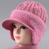 Шапка кроличий мех защита ушей теплая осенне-зимняя вязаная шапка ветрозащитная бархатная женская холодостойкая шерстяная шапка