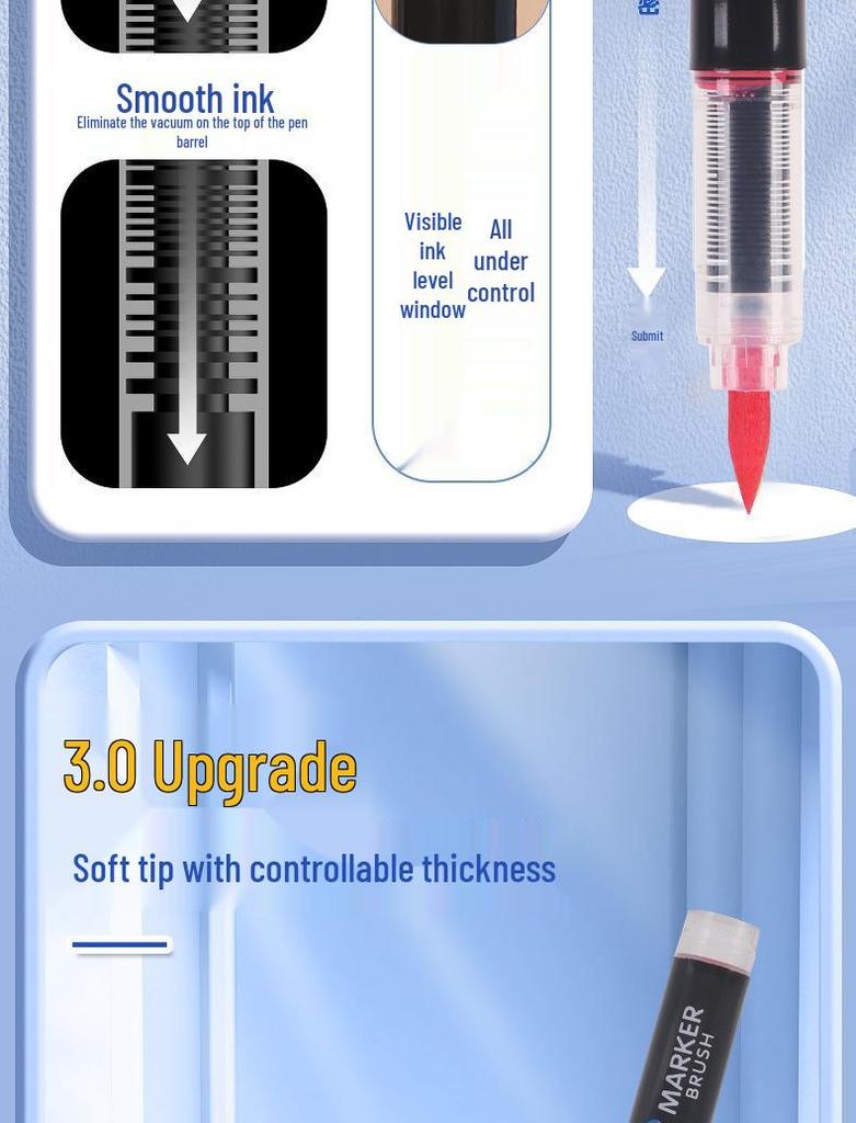 Моющиеся акриловые маркеры с мягким наконечником – Набор для DIY: Ваза для стекла и акварельные маркеры