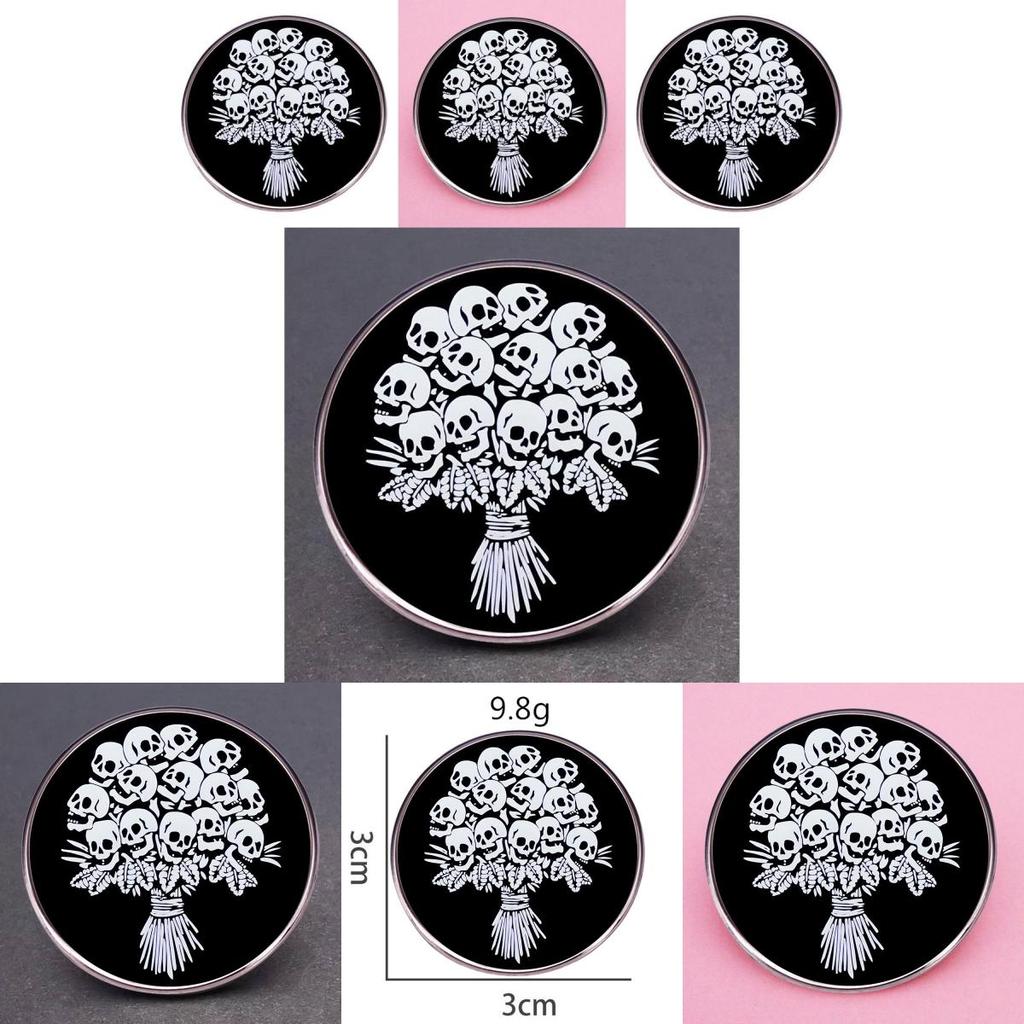 Trendy Skeleton Chest Pin Brooch Crafted From Durable Alloy Perfect For Halloween Celebrations