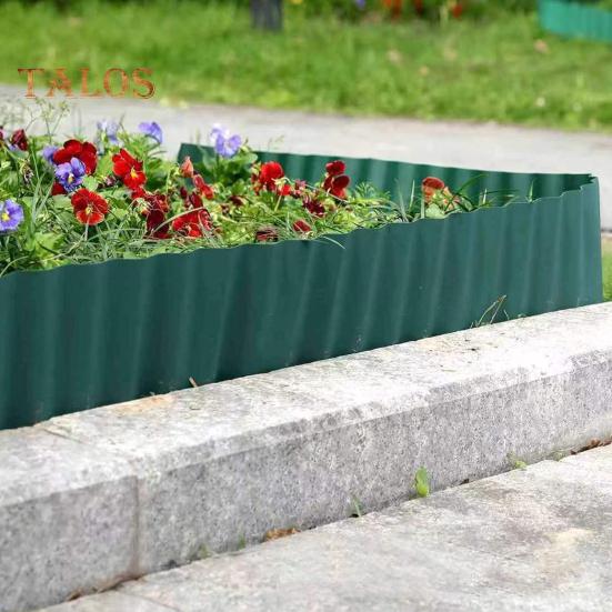 1 рулонный гофрированный забор, влагостойкий ландшафтный бордюр, гибкий садовый бордюр, простая установка, забор для садовой клумбы, лужайки