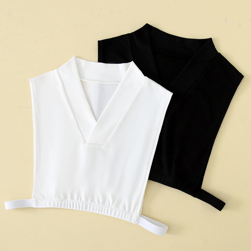 Хлопковый воротник ханьфу, поддельный воротник, китайский стиль, V-образный вырез, пуловер с основанием внутри и поддельным воротником из хлопковой ткани, женский, высококачественный, универсальный