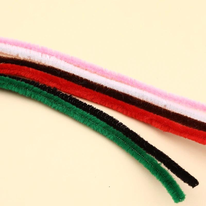 100 шт. красочный витой стержень синель стебель шерсть корень пушистый стержень железная проволока DIY ручная работа скручивание украшения для бара