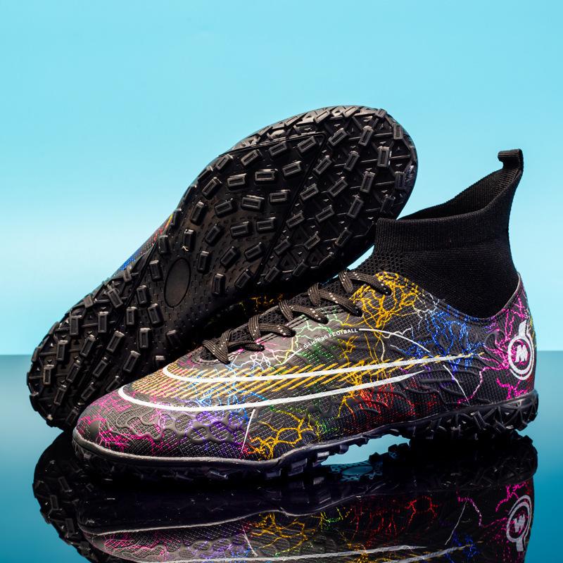 Высокие футбольные бутсы мужские сломанные ногти и длинные ногти детские ученики начальной и средней школы молодежные тренировочные бутсы для соревнований