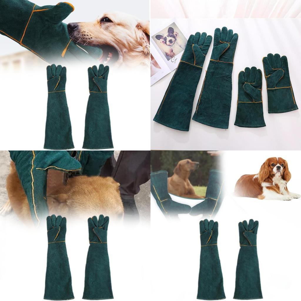 Сварочные перчатки из премиальной кожи 60 см Утолщенные Очень длинные Прочные Защитные Рабочие перчатки