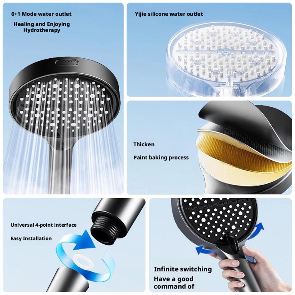 Big Panel Three Speed Adjustment Bathroom Supplies Head Massage Portable Shower Filter Showers For Bathroom Accessories
