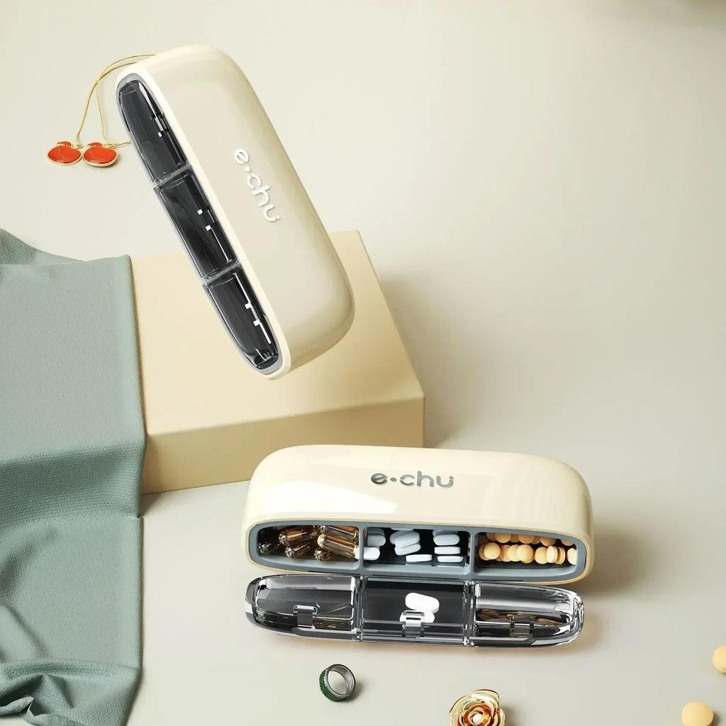 Аптечка Портативная медицина Три сетки Портативная Утром Полночь Семь дней в неделю Трехразовое питание В день Силиконовый герметичный контейнер для путешествий