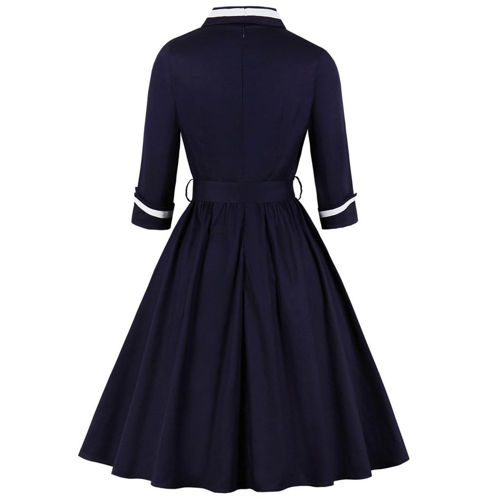 Женское платье из хлопка с V-образным вырезом и длинным рукавом, винтажные платья, вечерняя вечеринка, коктейльная ночь, выход на улицу, деловой день, повседневная одежда, размер S-4XL