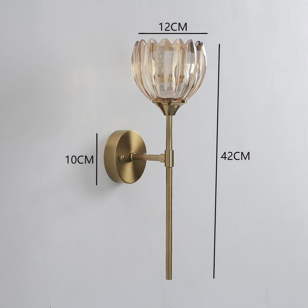 Современный цветной стеклянный светодиодный настенный светильник, светильники для спальни, скандинавский настенный светильник с цветами для гостиной, столовой, прикроватное бра, домашний декор