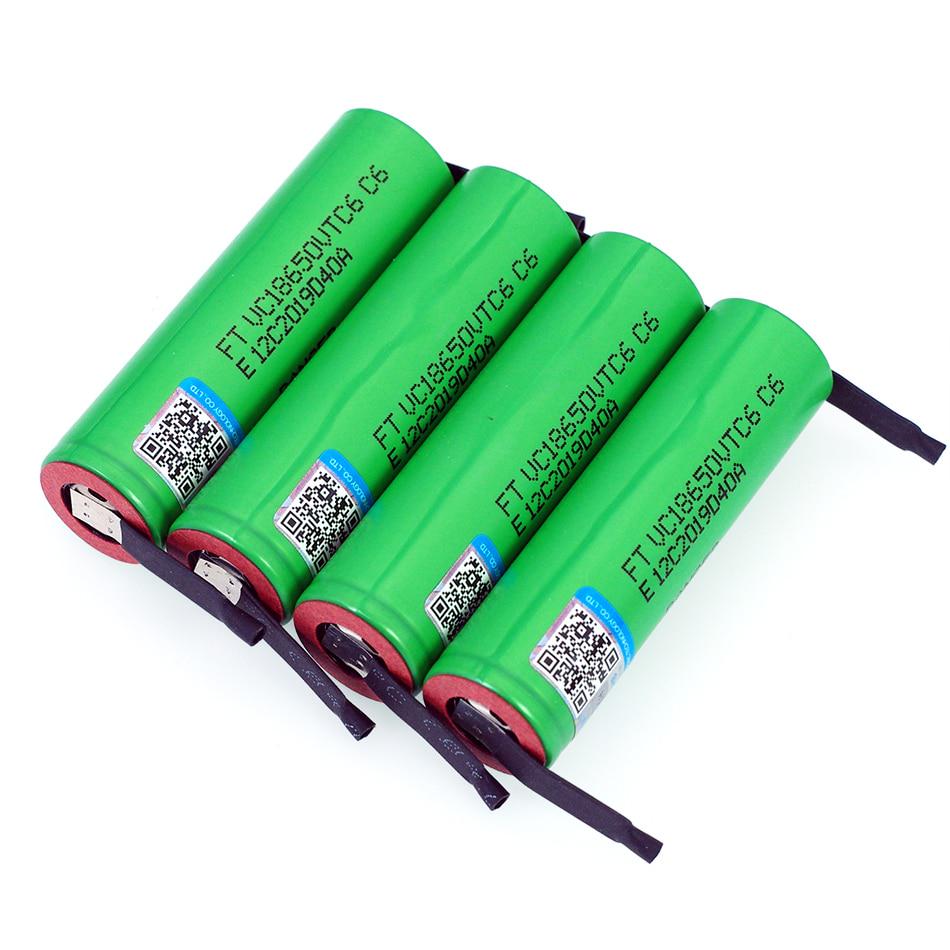 VTC6 3.7V 3000mAh 18650 Литий-ионный аккумулятор 30A Разряд для фонарика + DIY никель