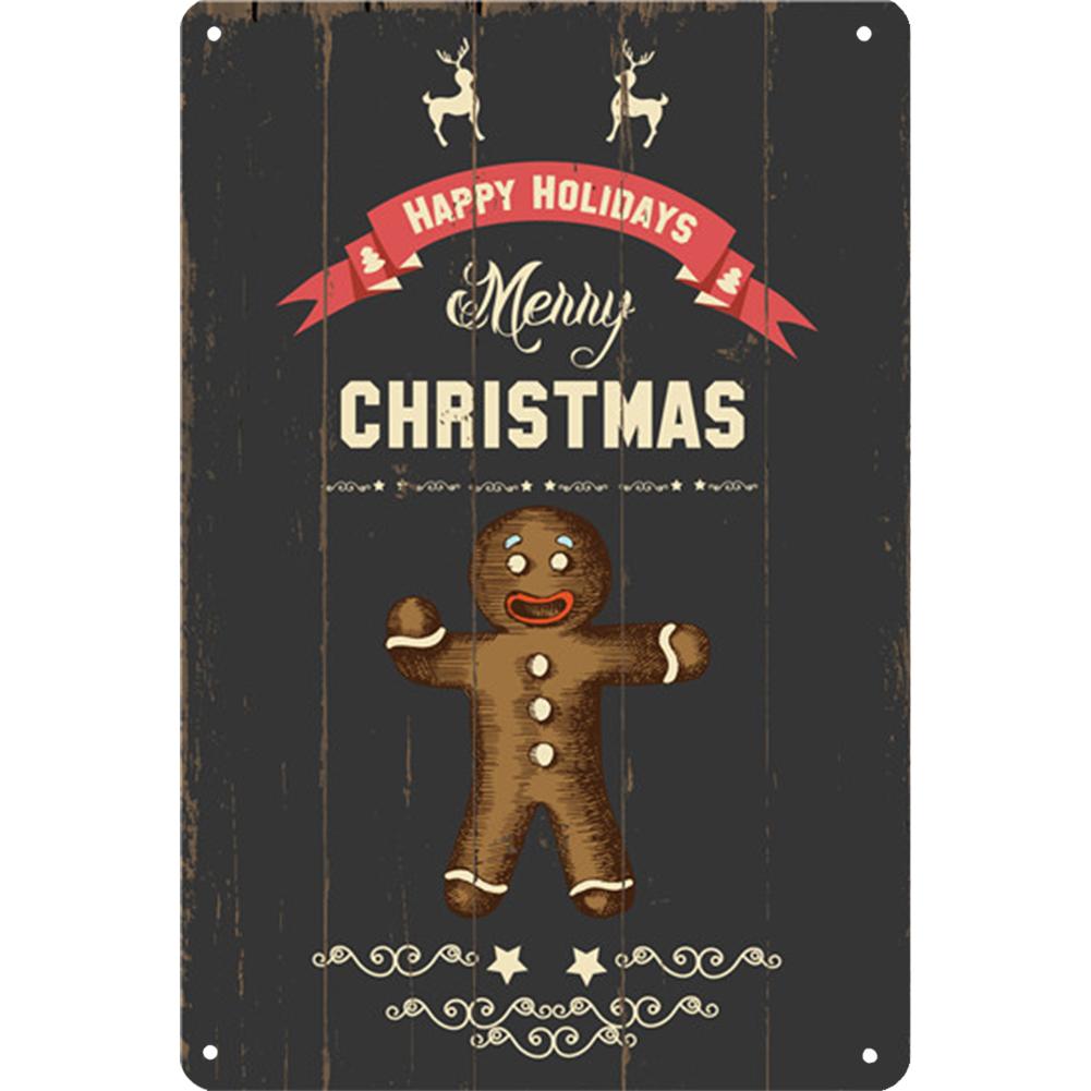 Металлическая жестяная вывеска с Рождеством, металлическая табличка с изображением лося, Санта-Клауса, железная живопись, украшение для домашнего бара, кафе, паба, настенные художественные тарелки