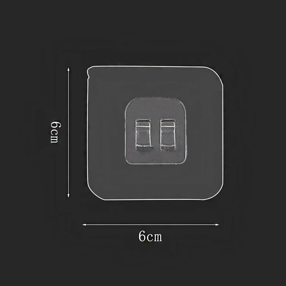 Настенные многофункциональные крючки Прозрачный самоклеящийся крючок Без перфорации Кухонная полка для хранения в ванной комнате Держатель Крючок на наклейках без следов