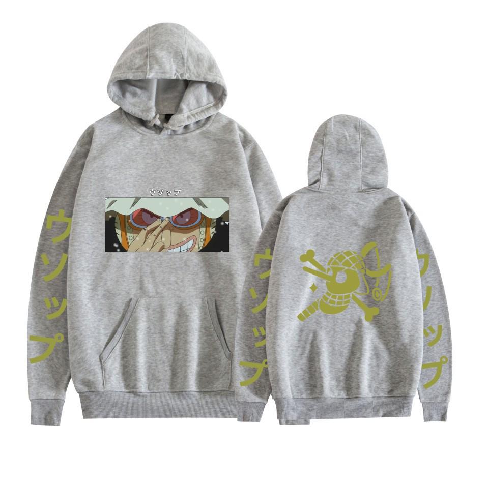 Riman Animation Cartoon Luffy Brook Series Printed Fashion Casual Hooded Sweater