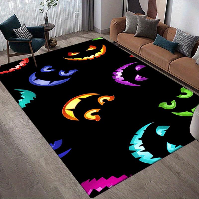 1pc Evil smile Print, Design Indoor Area Rug - Soft, Anti-Slip, and Durable Gaming Room Decor for Bedroom, Living Room