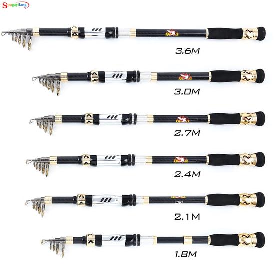 Fishing Rod Carbon Fiber Telescopic Fishing Pole Lengthened Hollow Handle Rods for Bass Carp Fishing