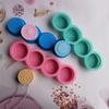 3D Handmade Silicone Soap Mold 4 Types Flower Soap Making Mould DIY Circular Shape Soaps Craft Tools Round Mooncake Mold