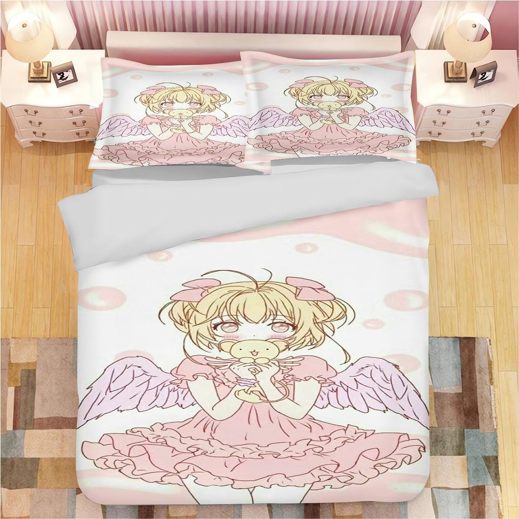 Аниме Наволочки с принтом Cardcaptor Sakura для взрослых и детей Пододеяльник Одеяло Домашняя мода Мальчики Девочки 3D Постельное белье