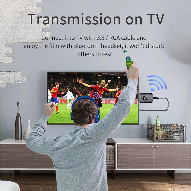 Автомобильный USB и 3,5 мм AUX Bluetooth 5.3 Донгл Аудиоприемник Передатчик Музыкальный адаптер Для ПК MP3 Динамик ТВ Беспроводные наушники Автомагнитола