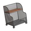 Under Desk Utility Cart,Storage Basket with Caster Wheels Multipurpose Iron Storage Rack