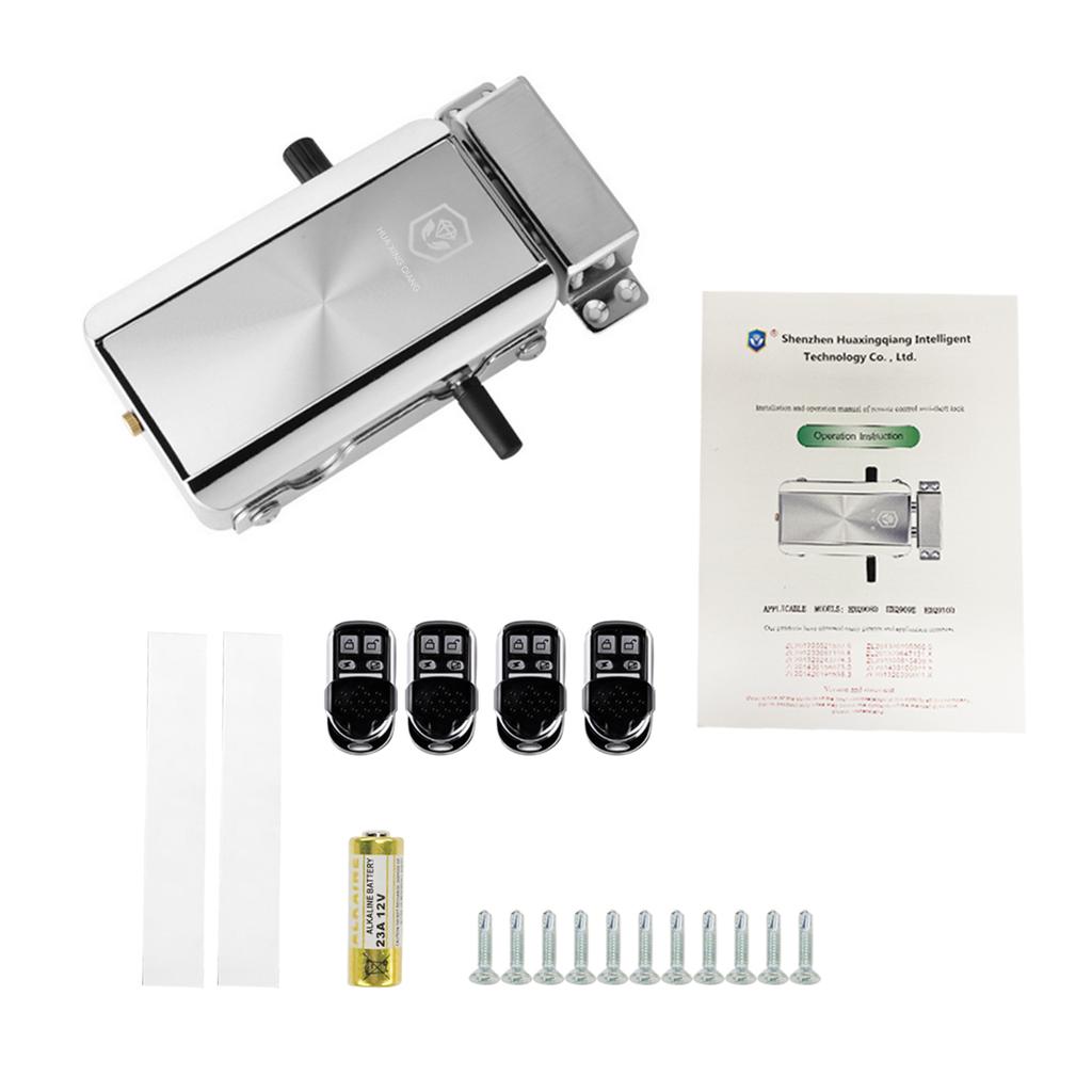 Home Door Lock Kit Remote Control Keyless Entry Electronic Lock Silent Version Smart Wireless