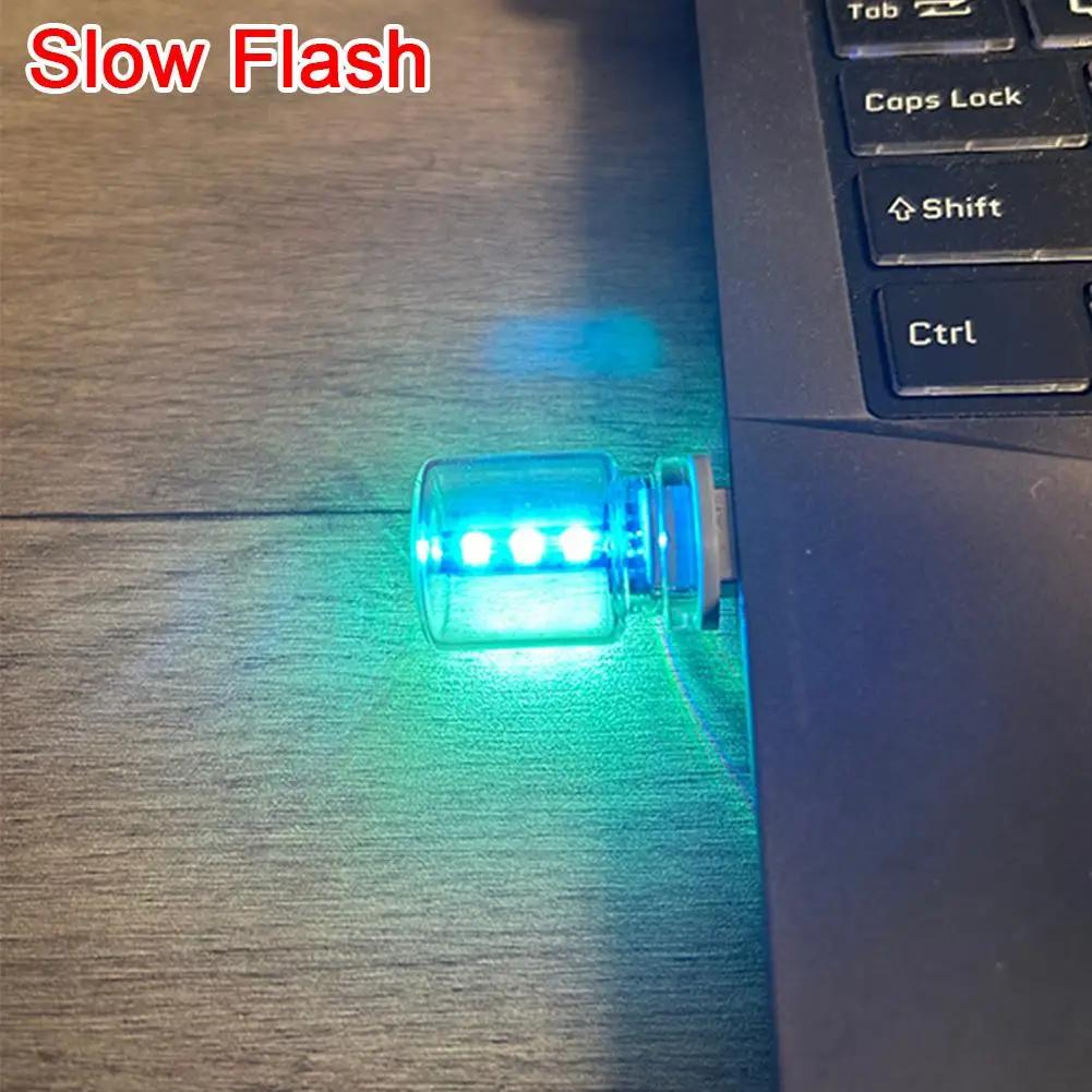 Автомобильный ночник 5 В светодиодная лампа накаливания портативное освещение вилка спальня интерьер автомобиля атмосферные лампы Play USB декоративная лампа O6C2