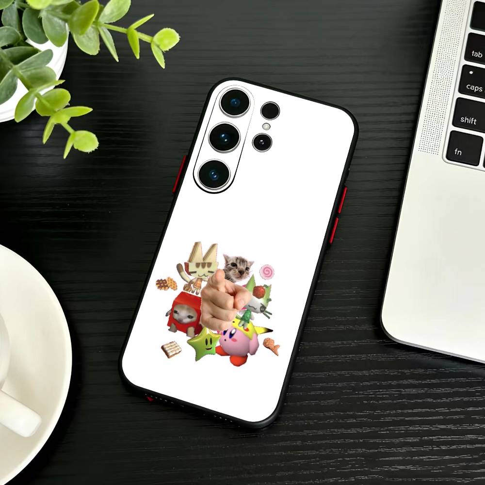 Goofy Cats Big Eyes Phone Case For Samsung S26,S25,S24,S23,S22,S21,S20,Plus,Fe,Lite,Others Black Cover