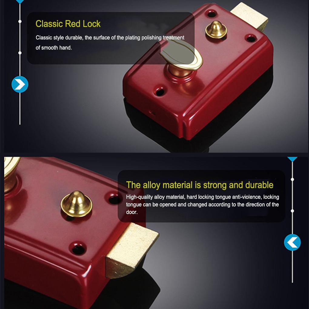 Anti-Theft Home Strong Universal Heavy-Duty Door Lock Lock Indoor Mortise Single Tongue Door Lock Security Single Open With Key