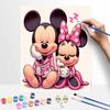 Disney Mickey Minnie Sleeping Oil Painting Art Painting Kit Handmade DIY Gift Home Decoration Bedroom Bedtime Couples Sweet Decor