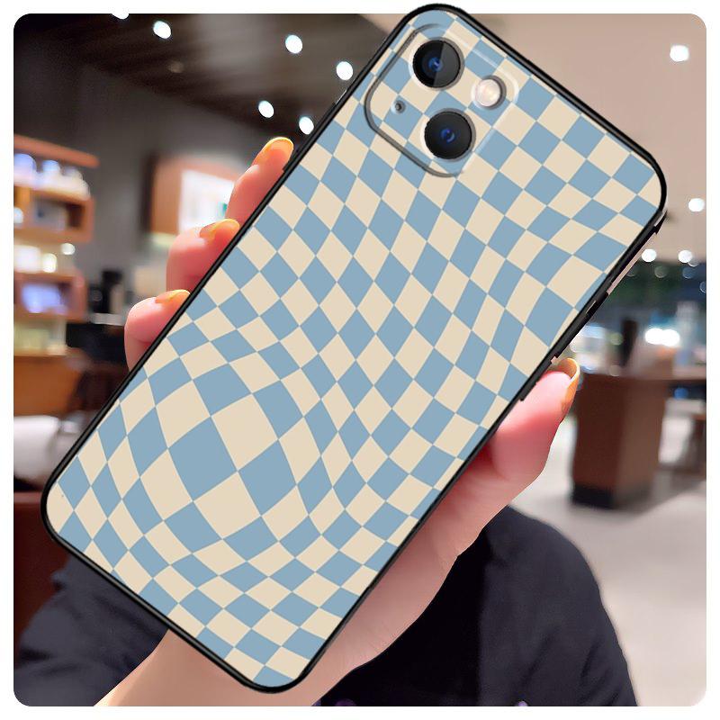 Check Orange Green Moss Twist Phone Case For Apple iPhone 17 Pro Max 17 Air 17Pro Silicone Soft Bumper Cover