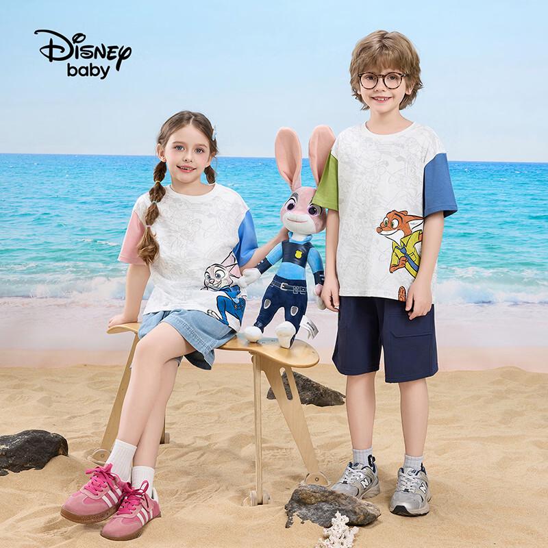 Disney Семейная летняя хлопковая футболка с коротким рукавом