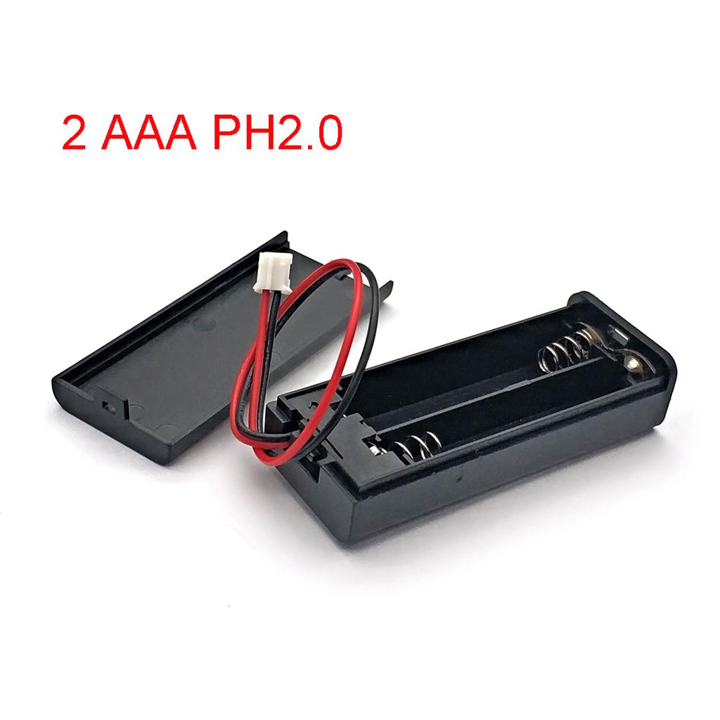 Бокс-держатель для батареек ААА с проводами и крышкой с переключателем ВКЛ/ВЫКЛ, на 2, 3, 4 слота, стандартный контейнер для батареек