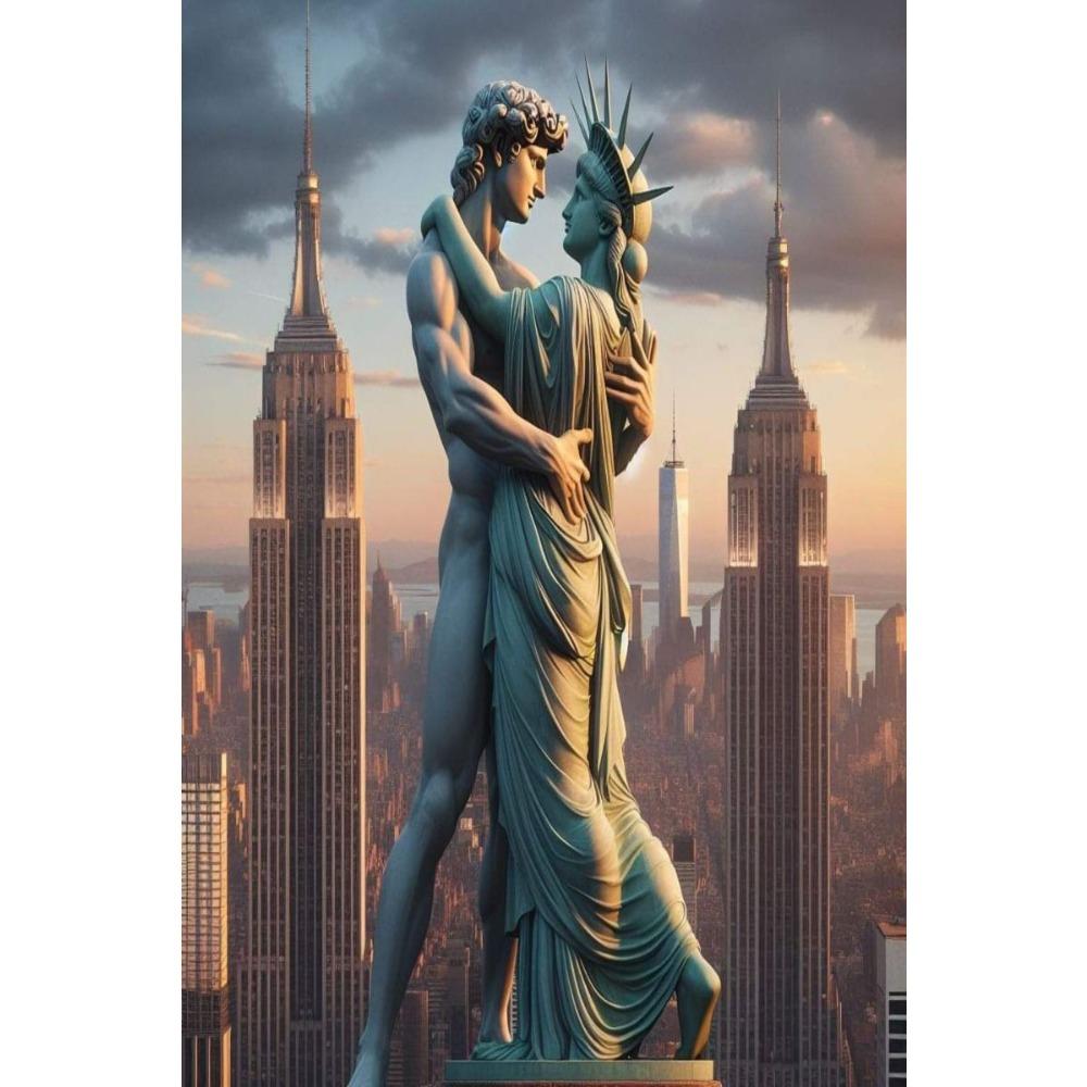 Vintage Metal Tin Sign Liberty Goddess Wall Art Decor For Living Room Bedroom