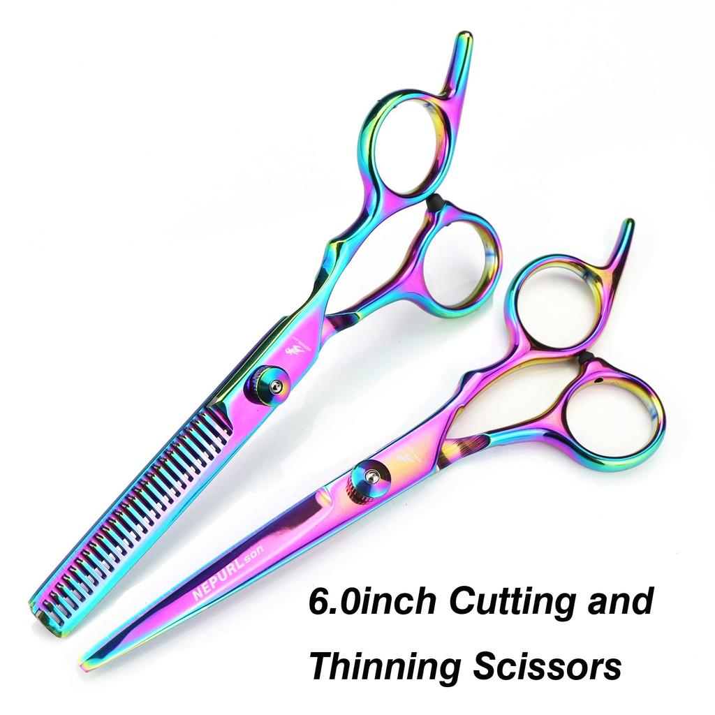 6 Inch Tooth Scissors Flat Scissors for Barbers and Hairdressers Special Fine Scissors for Thinning Haircuts and Hair