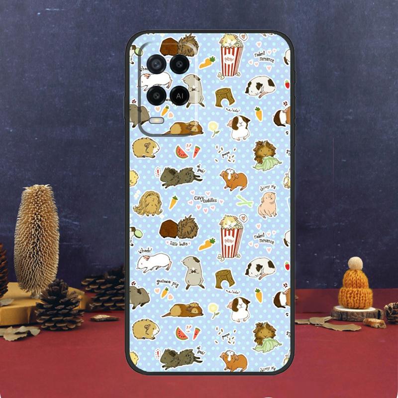 Милый Мультяшный Чехол для Морской Свинки Для Oppo A94 A74 A54 A15 A17 A57 A6 A5 Pro A16 A76 A96 A40 A60 A80 A18 A38 A58 A78 A98
