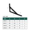 2 Pcs Triangle Shelf Brackets Heavy Duty Shelf Bracket Wall Mounted Support L Shape Corner Brace Shelf Right Angle Bracket