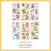 Waterproof PET Stickers for Costumes, Astronauts, Cute Characters, Animals, and Japanese and Korean INS Style Notebook Decorations.