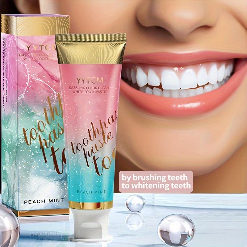 Peach Mint Flavor Toothpaste, Deep Cleansing Freshen Breath, Colorful 100g (3.53oz) - 1pc, Toothpaste