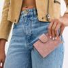COACH Refined Pebbled Leather Wallet Womens Pink