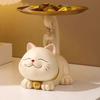Кошка с закрученным хвостом Роскошный поднос: Ключница, Настольная копилка, Тарелка для закусок, Домашний декор.