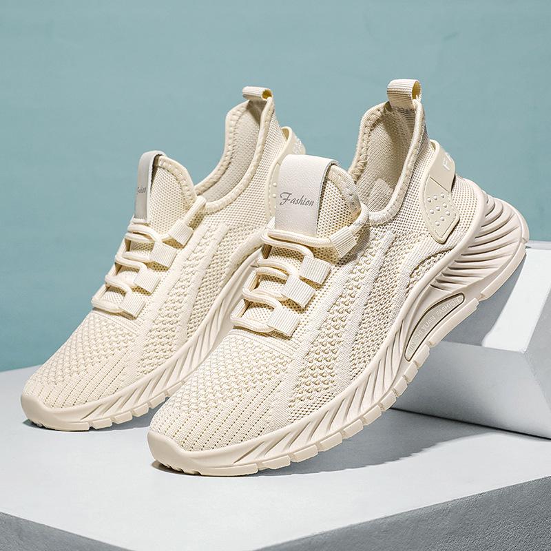 Женские модные легкие кроссовки Flyknit - Дышащие, повседневные, доступны большие размеры